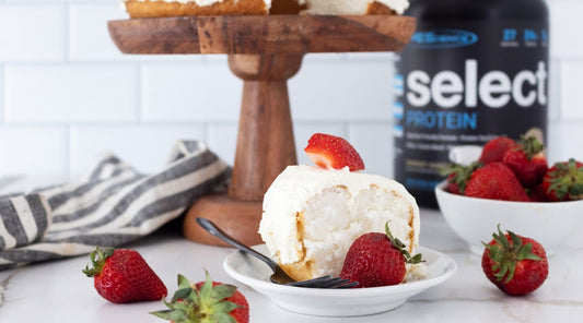 High Protein Strawberry Angel Food Cake