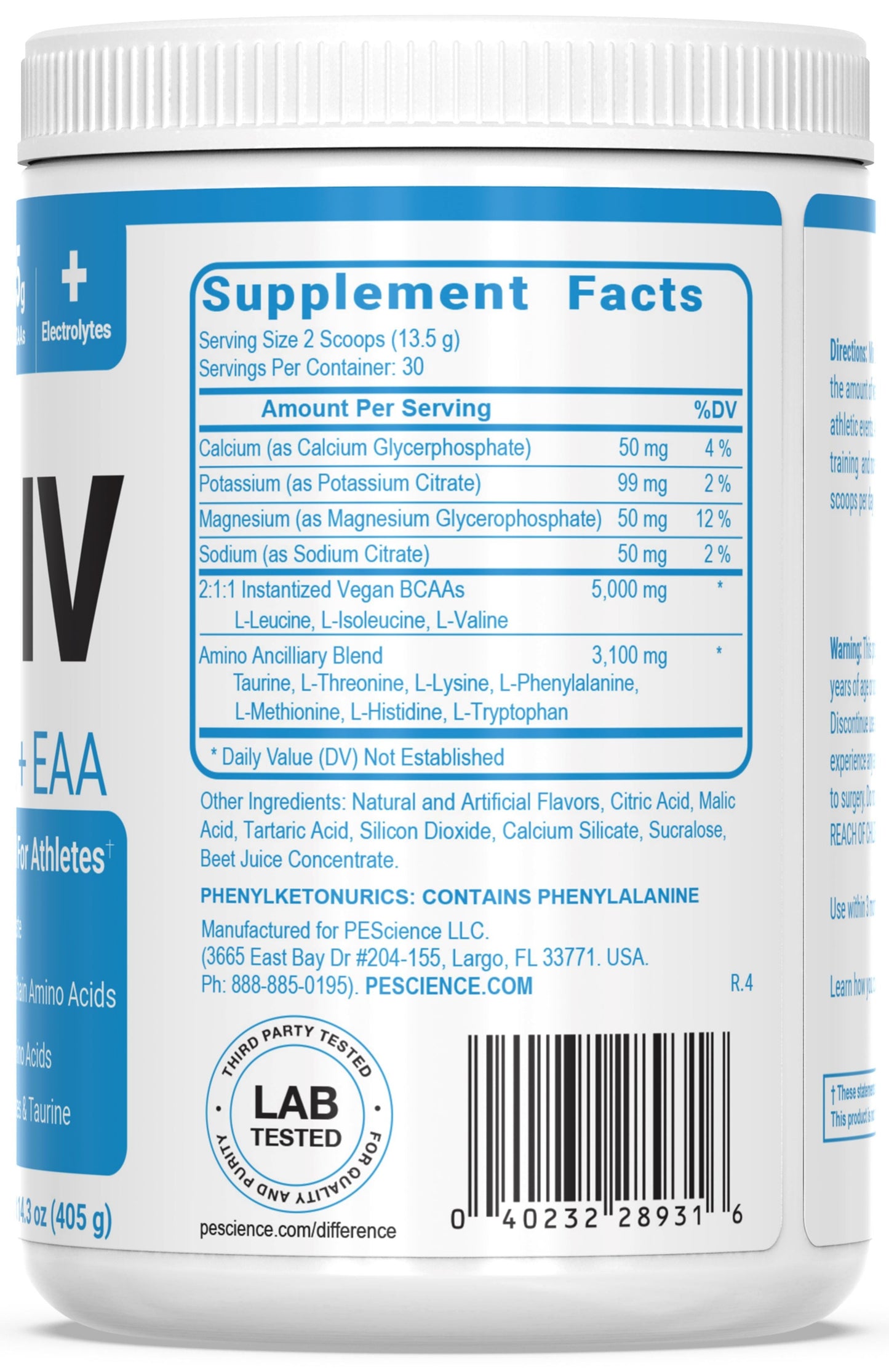 PEScience Amino IV BCAAs + EAAs