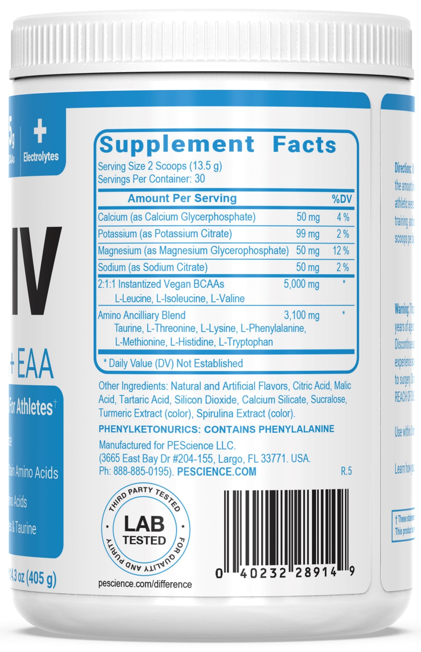 PEScience Amino IV BCAAs + EAAs