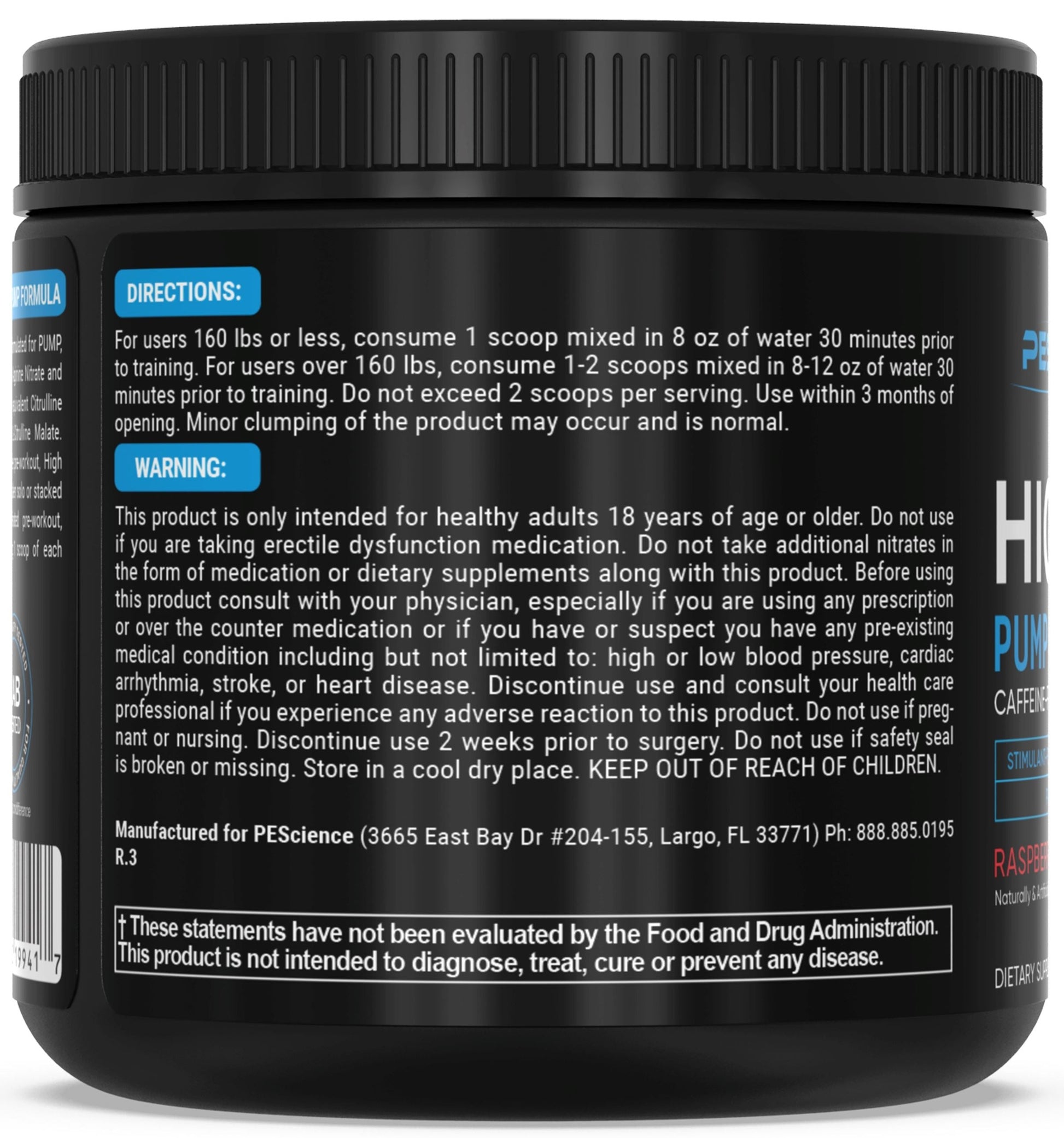 High Volume Pre-Workout Supplement PEScience 