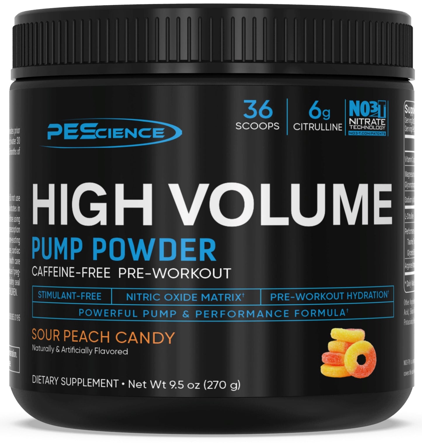PEScience High Volume Pre-Workout Sour Peach Candy 36