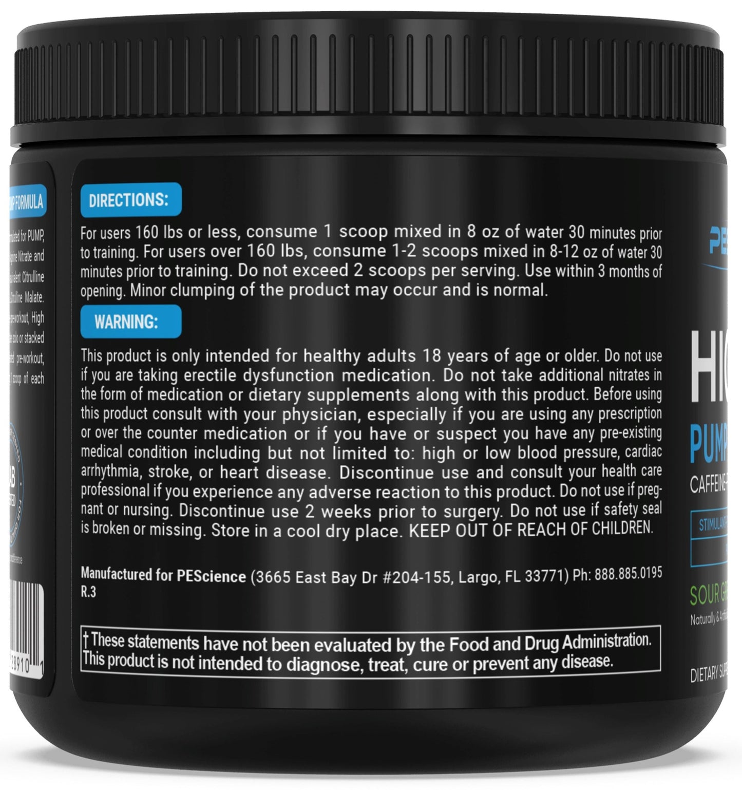 High Volume Pre-Workout Supplement PEScience 