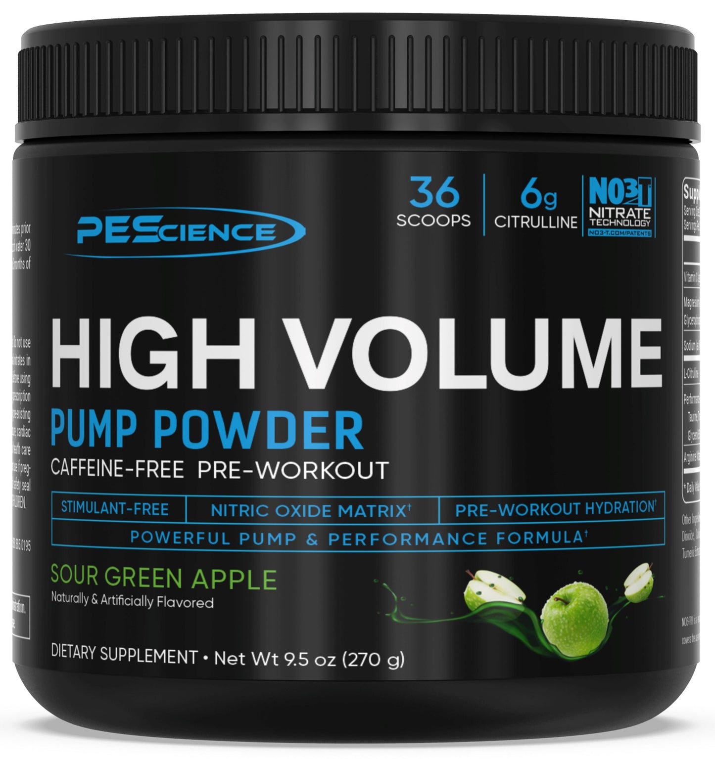 PEScience High Volume Pre-Workout Sour Green Apple 36