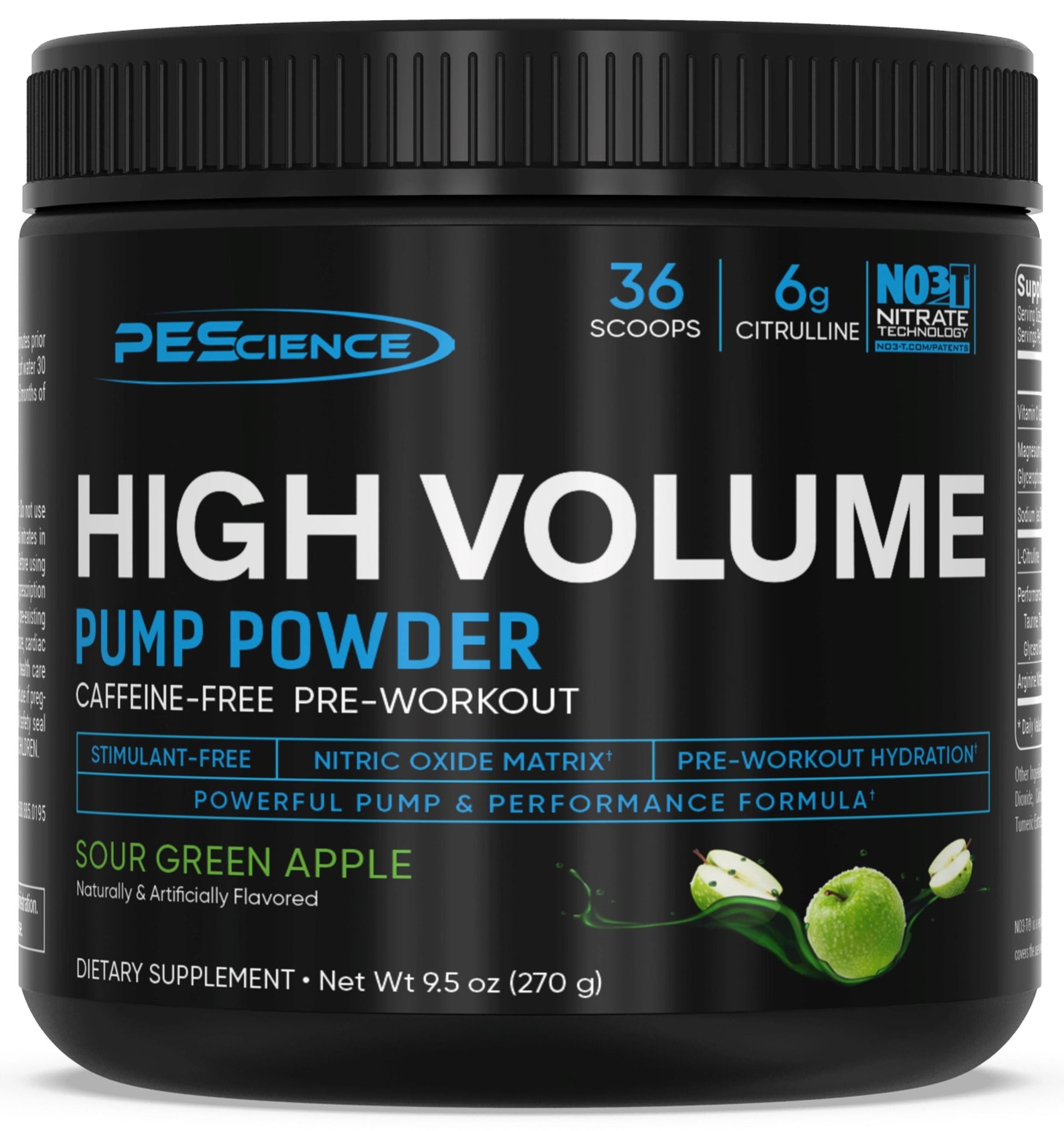 PEScience High Volume Pre-Workout Sour Green Apple 36