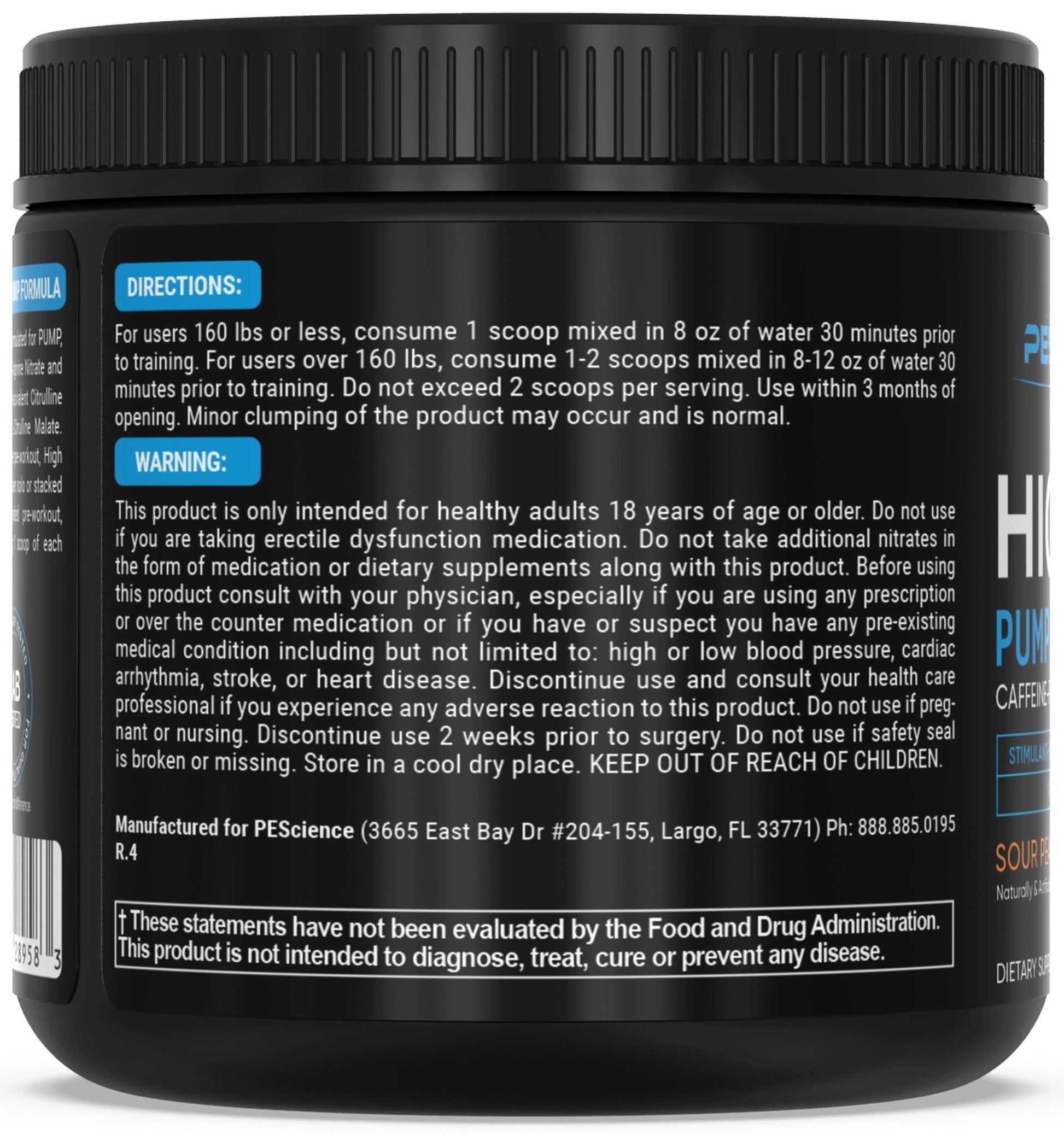 High Volume Pre-Workout Supplement PEScience 