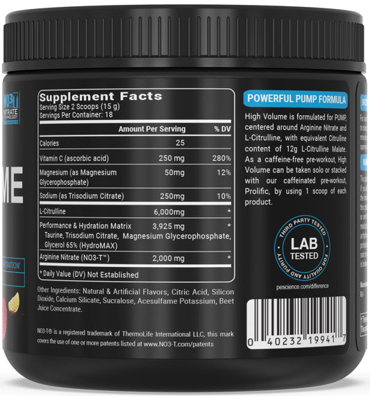 PEScience High Volume Stim-Free Pre-Workout