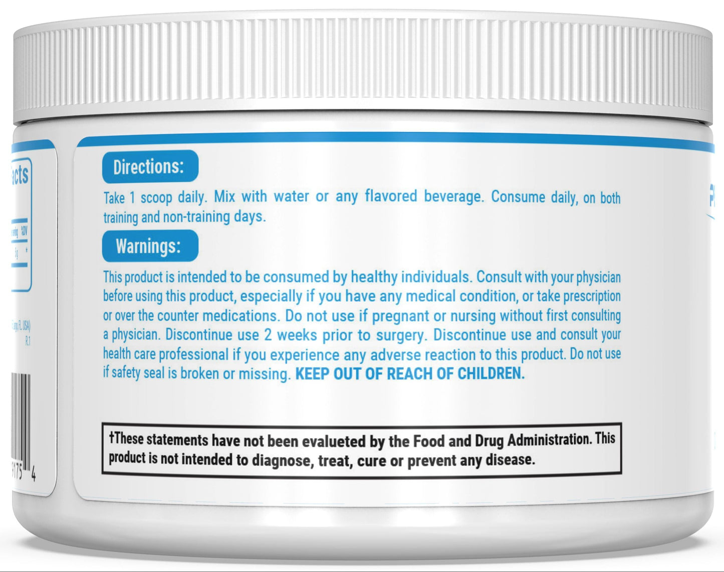 Supplement TruCreatine container with label on a white background