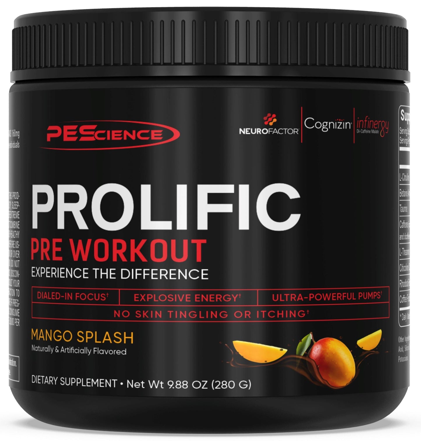 Prolific Pre-Workout Supplement PEScience 