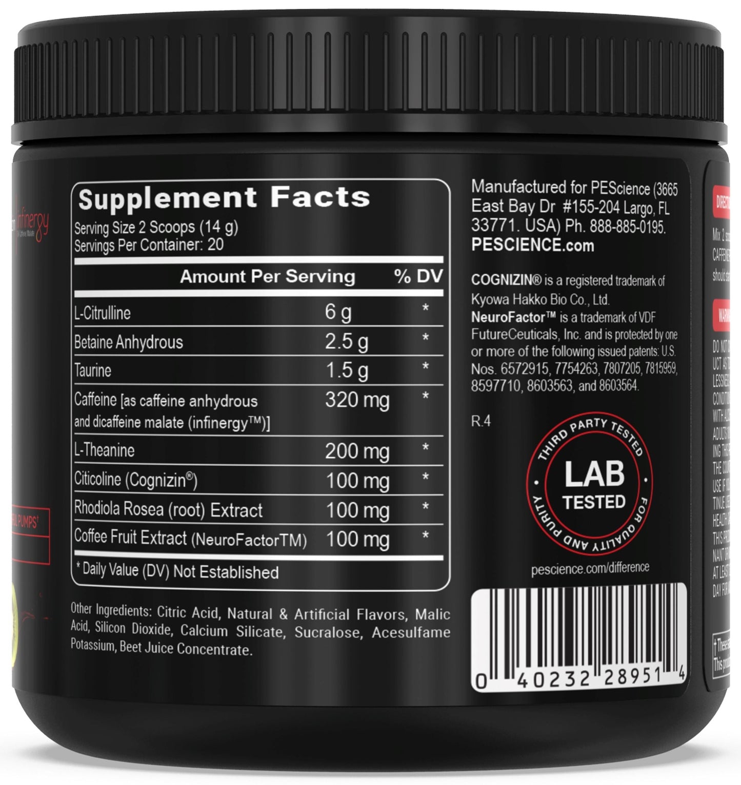 Prolific Pre-Workout Supplement PEScience 