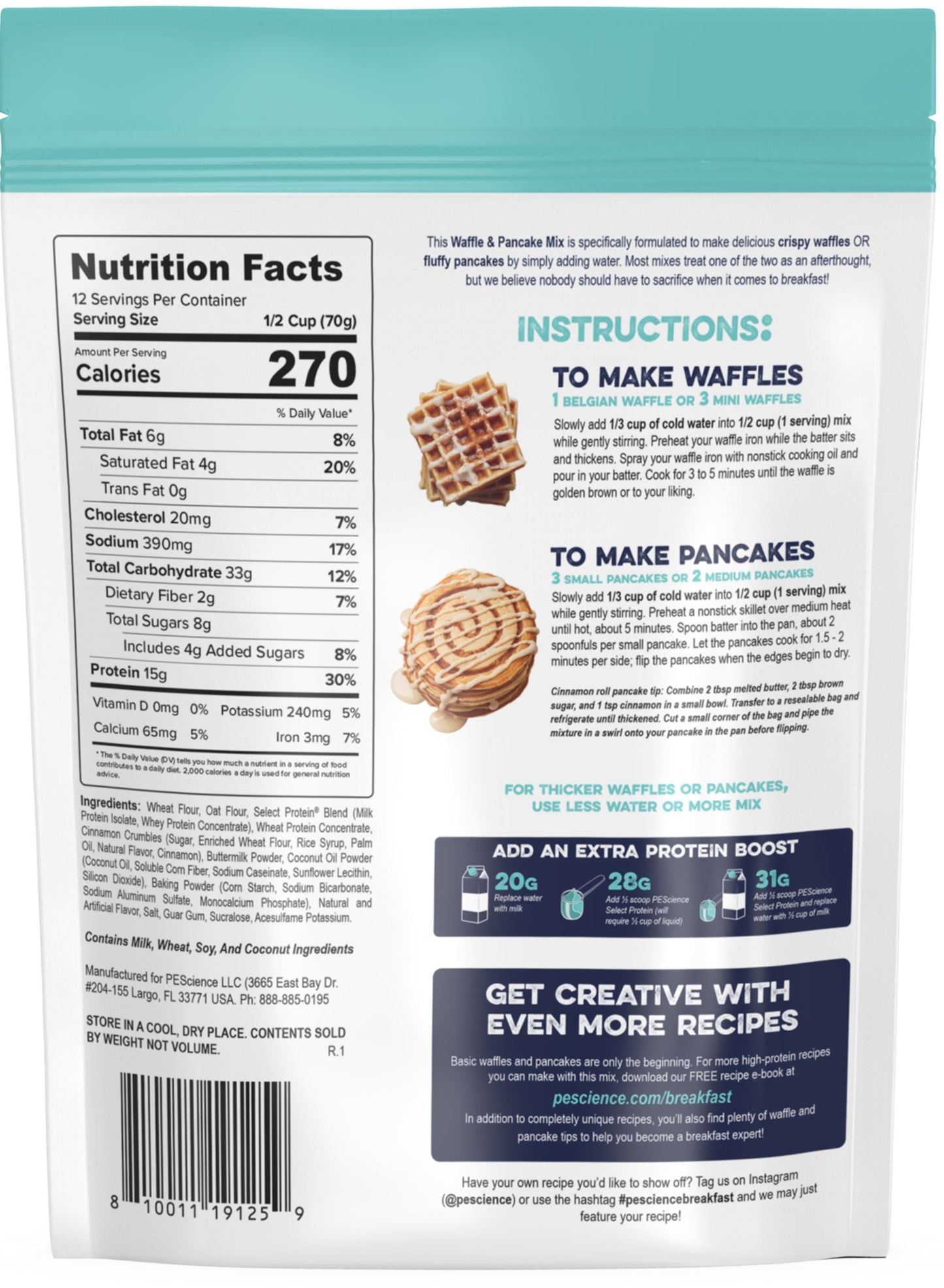 PEScience Protein Pancake & Waffle Mix