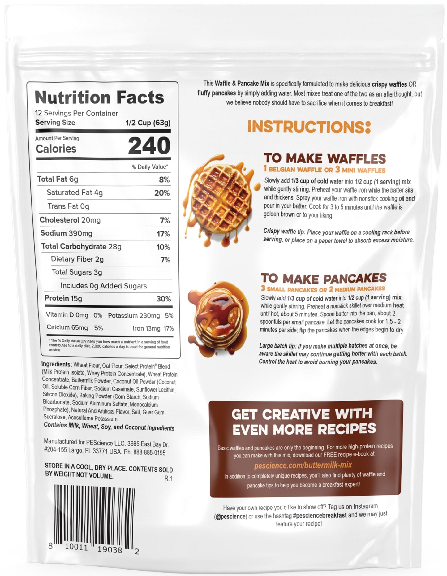 PEScience Protein Pancake & Waffle Mix