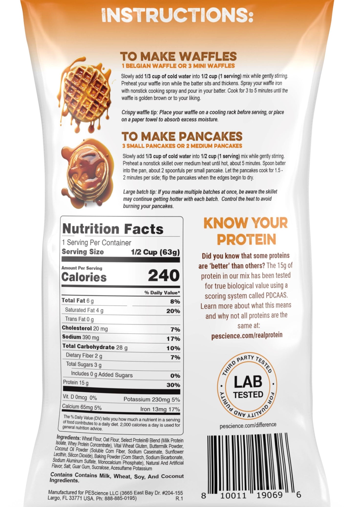 PEScience Protein Pancake & Waffle Mix