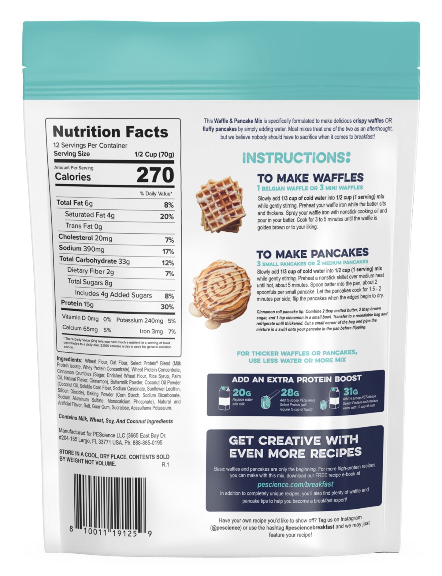 PEScience Protein Pancake & Waffle Mix