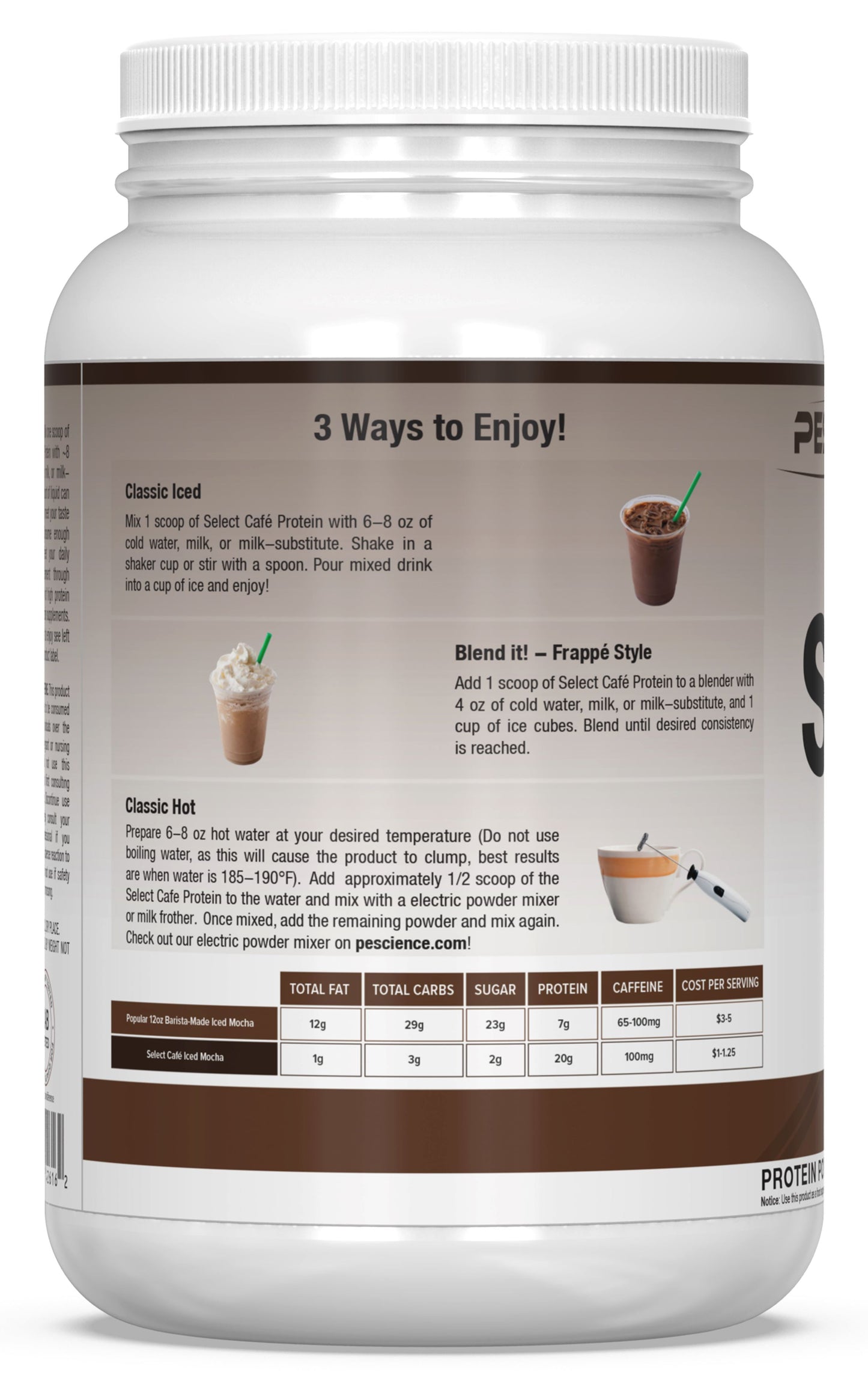 Select Café Protein Protein PEScience 