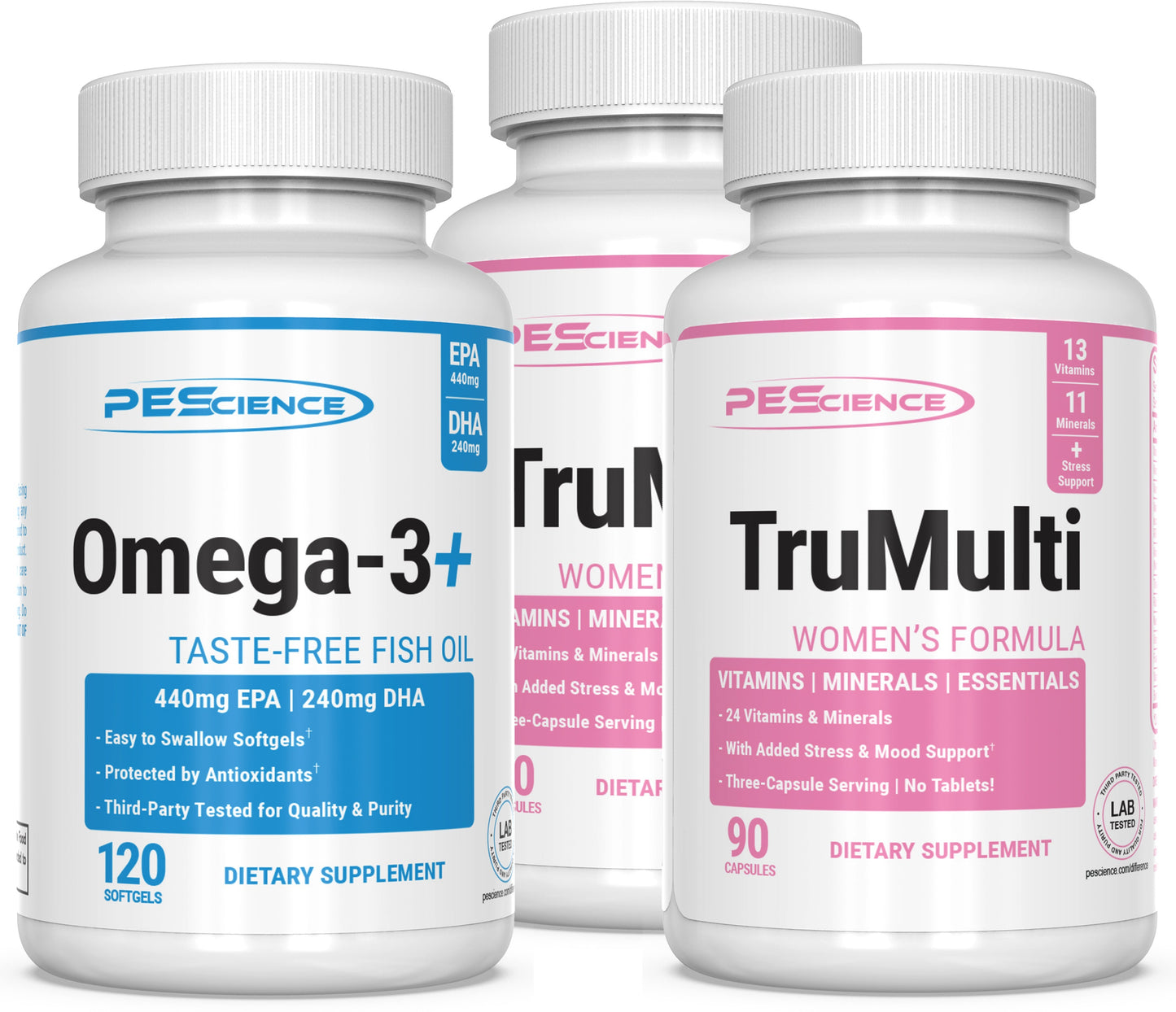 Essentials Stack Stack PEScience TruMulti Women's (2) Omega 