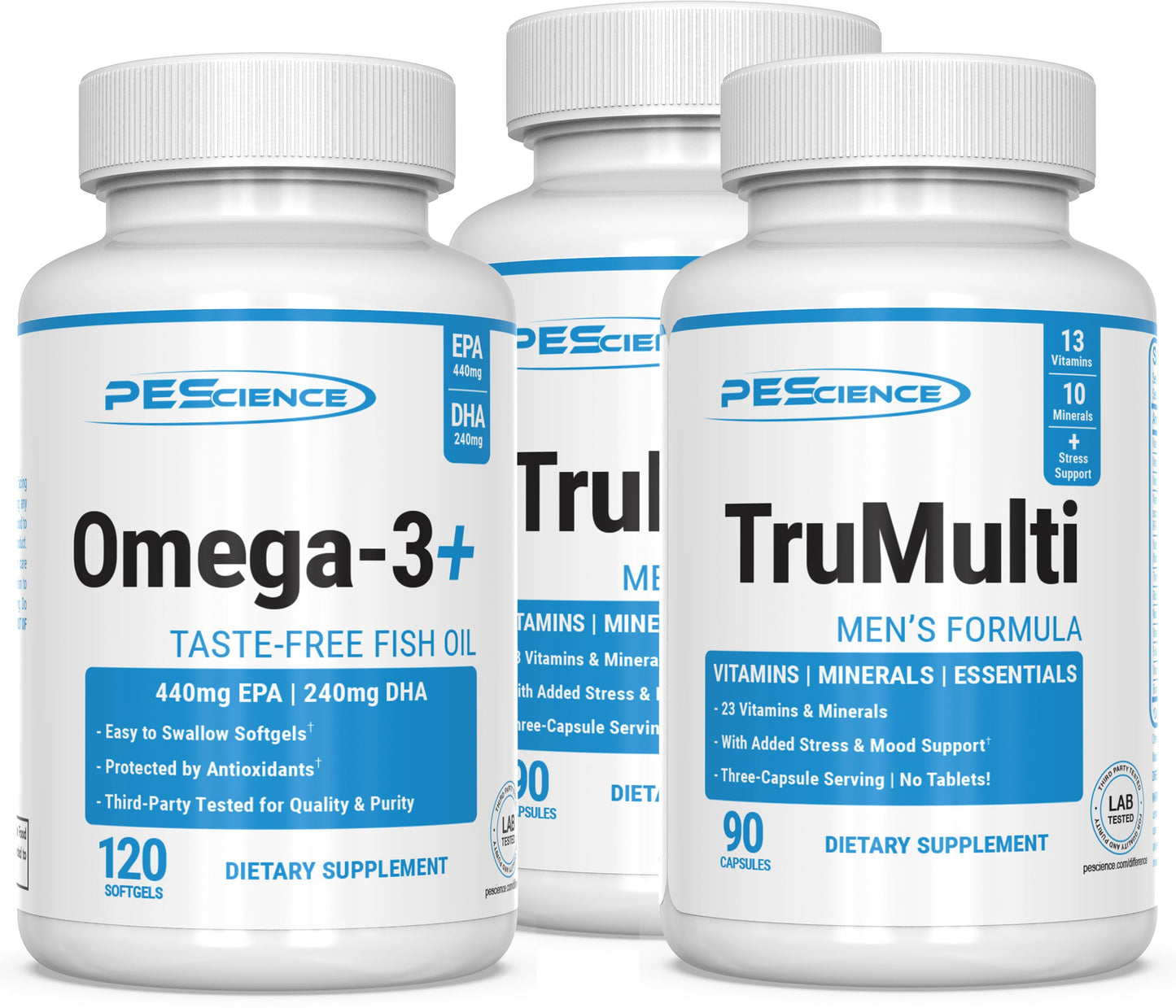 PEScience Essentials Stack 60-Days TruMulti Men's (2) Omega