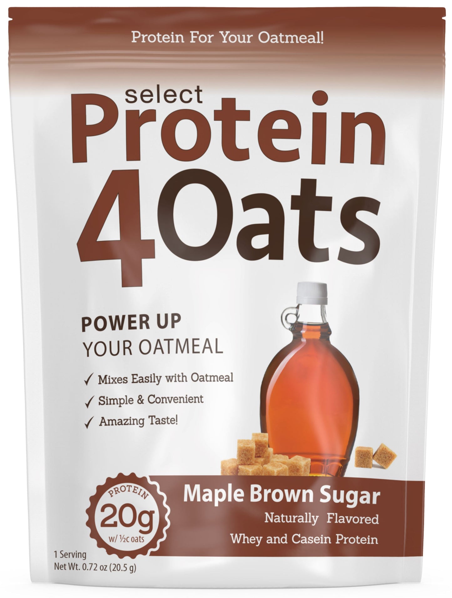 PEScience Protein4Oats Protein for Oatmeal Maple Brown Sugar 12