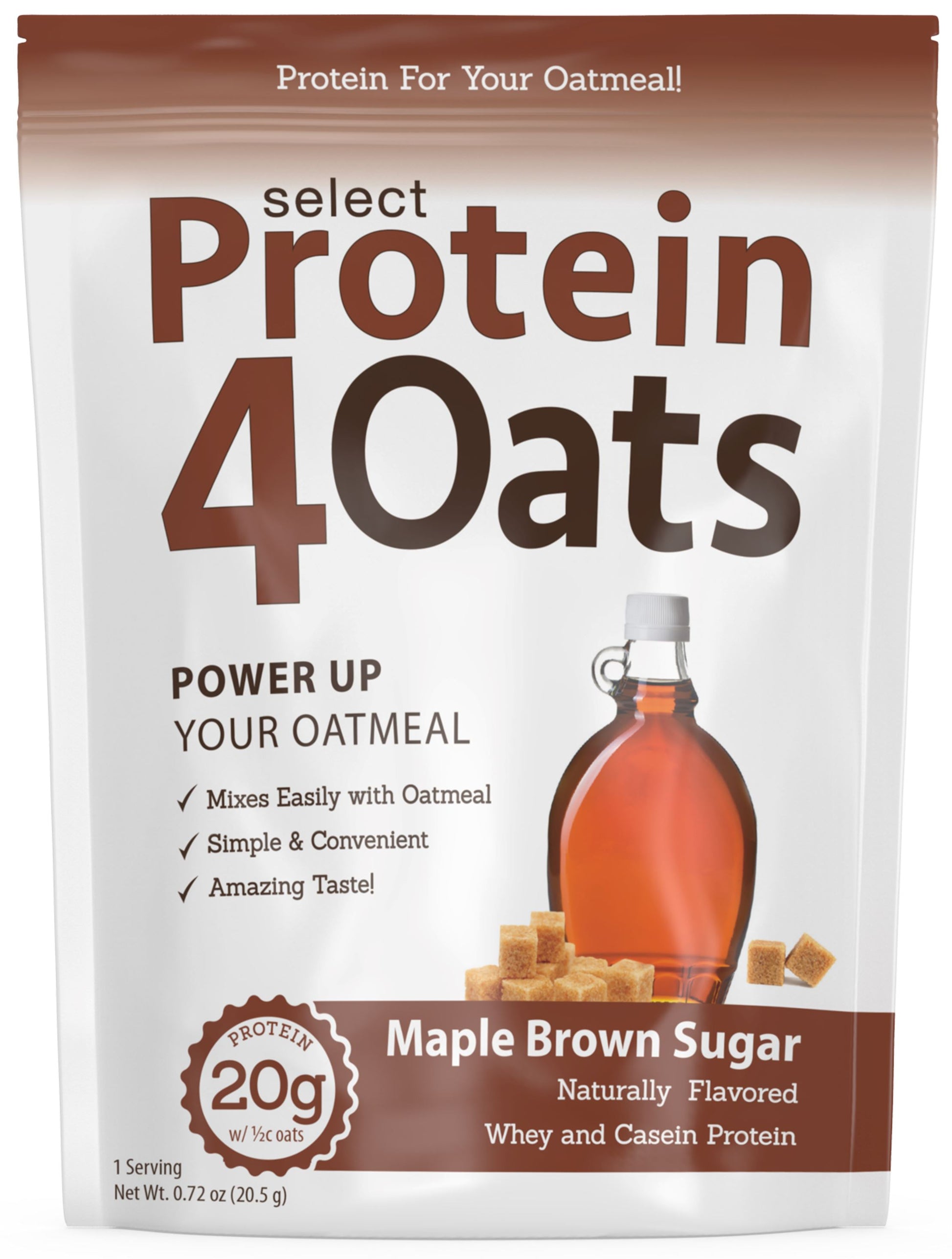 PEScience Protein4Oats Protein for Oatmeal Maple Brown Sugar 12