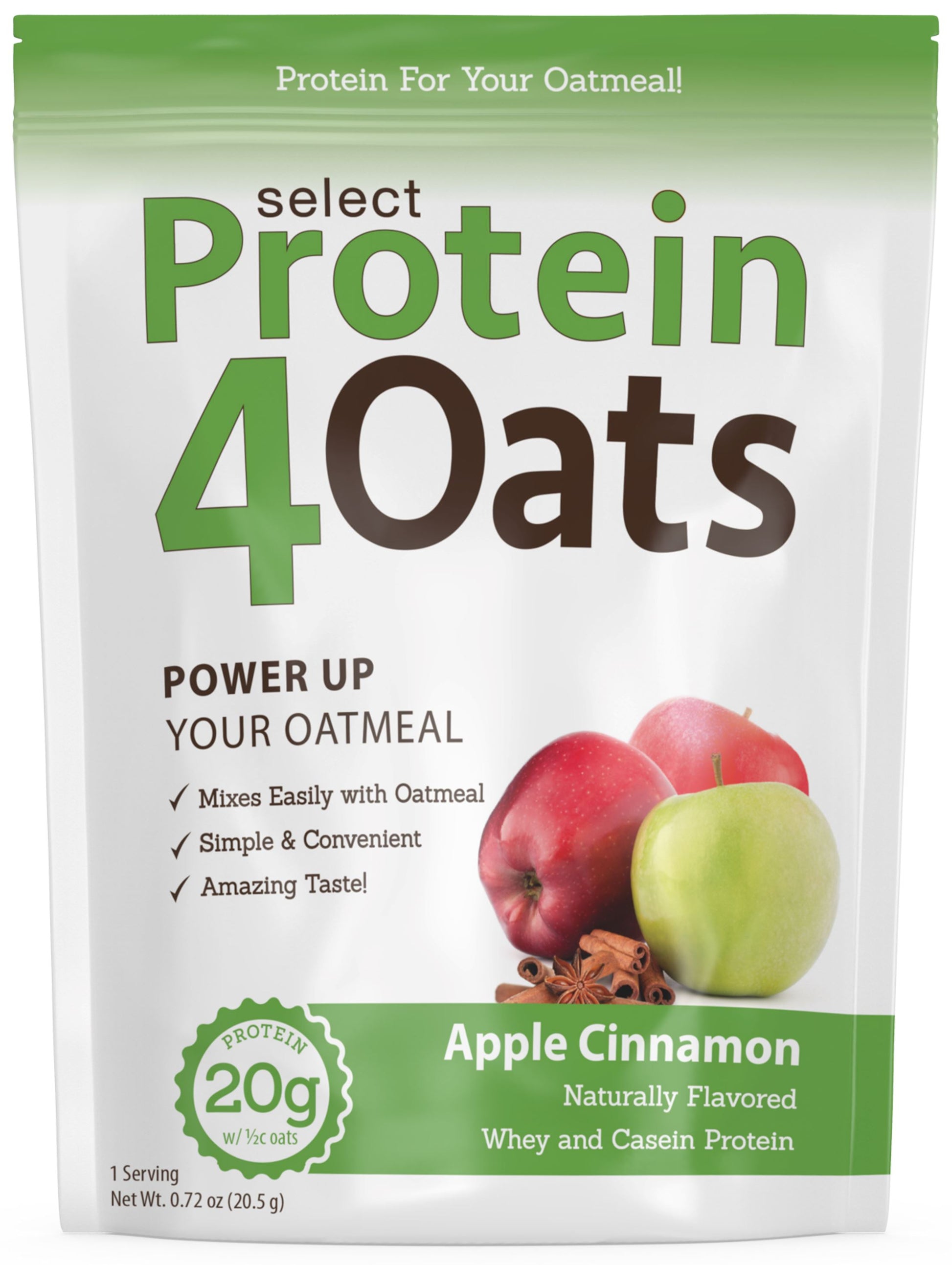 PEScience Protein4Oats Protein for Oatmeal Apple Cinnamon 12