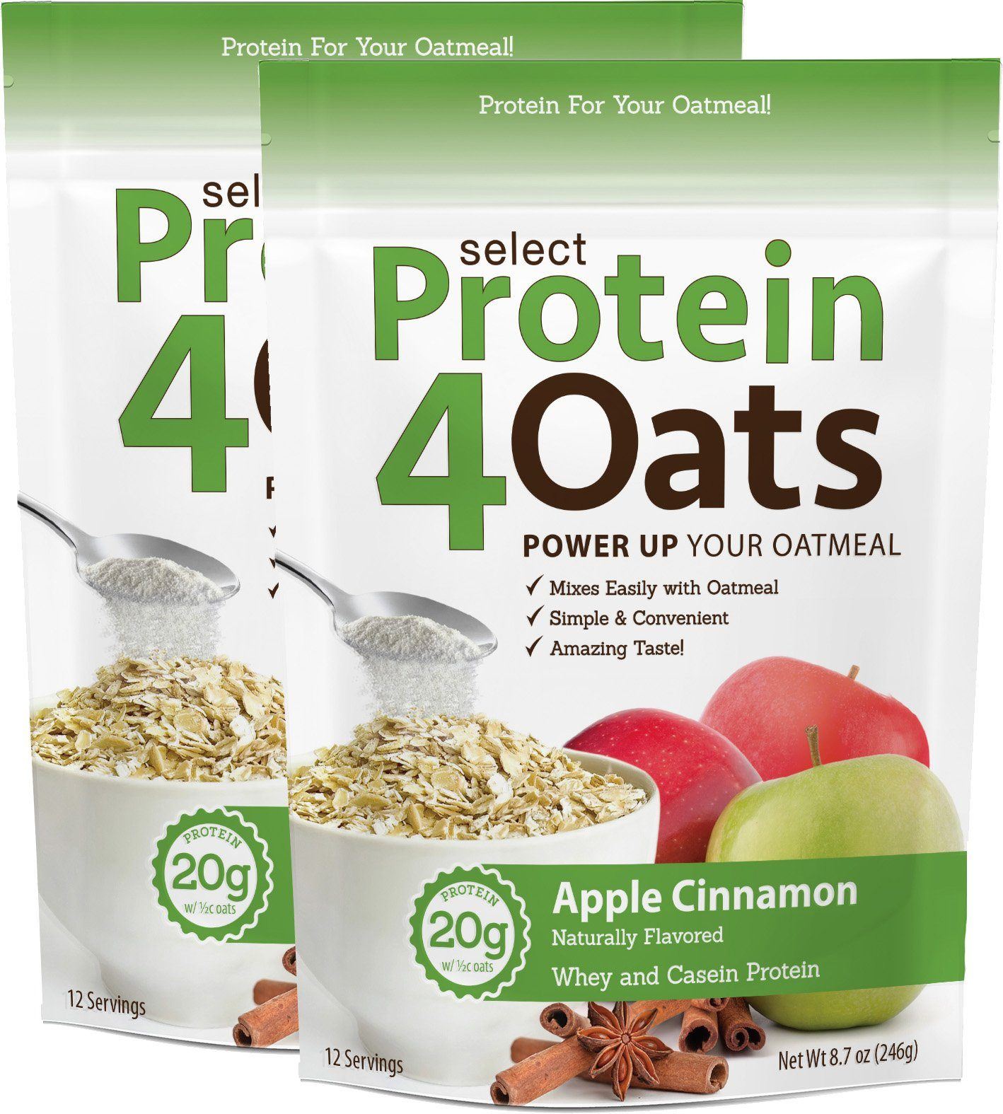 PEScience Protein4Oats Protein for Oatmeal Apple Cinnamon 24