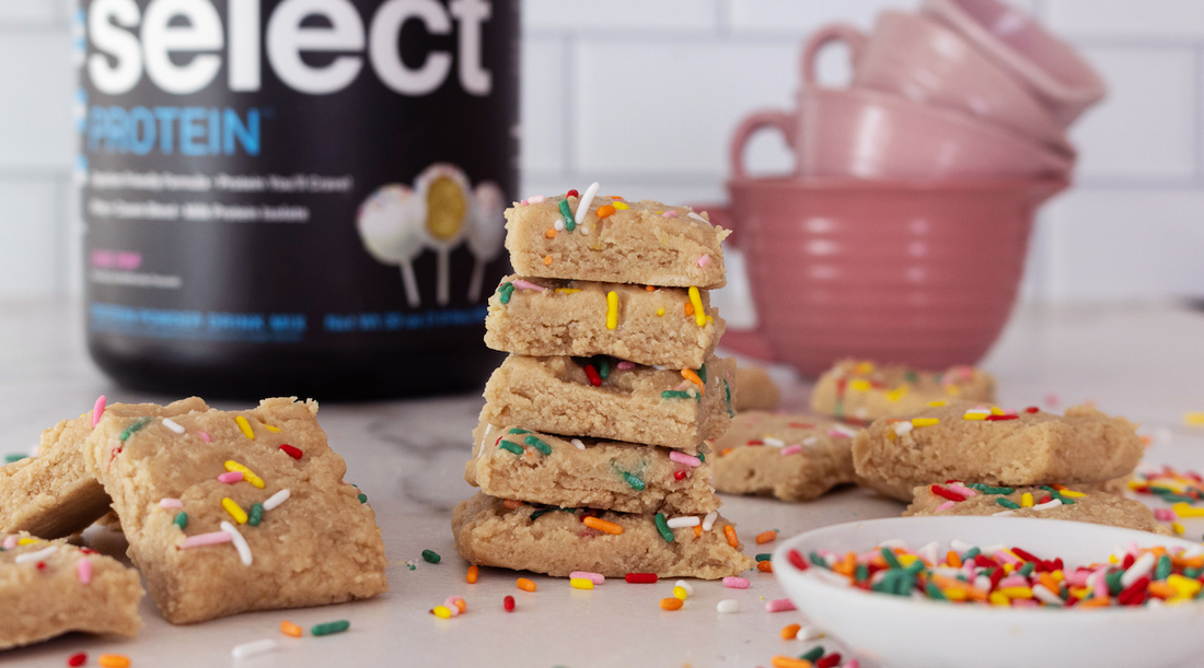 Cake Batter Protein Squares