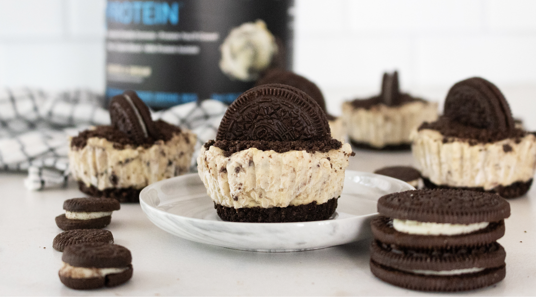 No-Bake Cookies N' Cream Protein Cheesecake