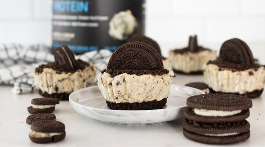 No-Bake Cookies N' Cream Protein Cheesecake