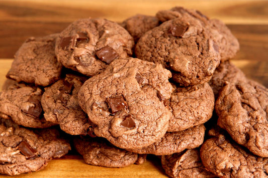 Double Chocolate Peanut Butter Protein Cookies