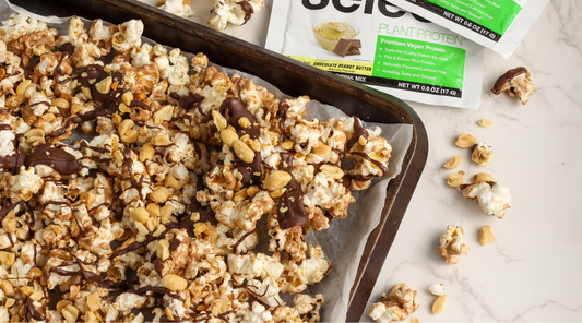 Chocolate Peanut Butter Protein Popcorn