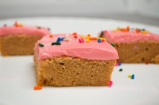 Strawberry Donut Protein Blondies