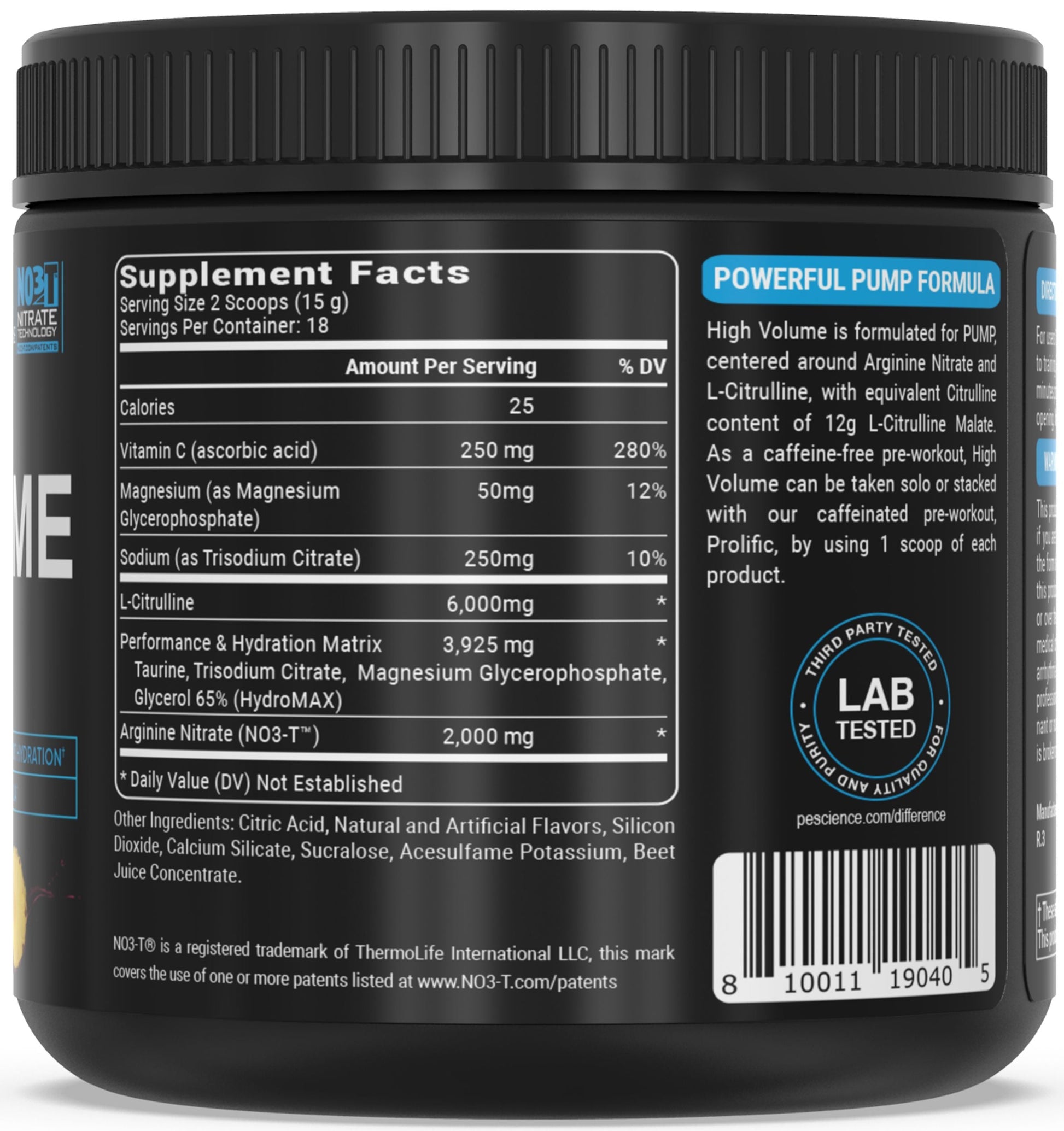 PEScience High Volume Stim-Free Pre-Workout 