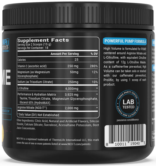 PEScience High Volume Stim-Free Pre-Workout 