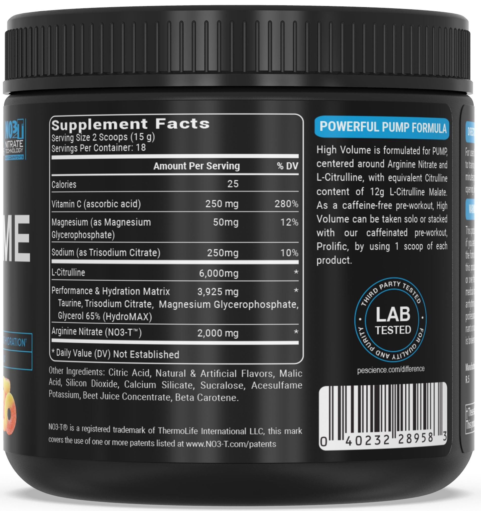 PEScience High Volume Stim-Free Pre-Workout 