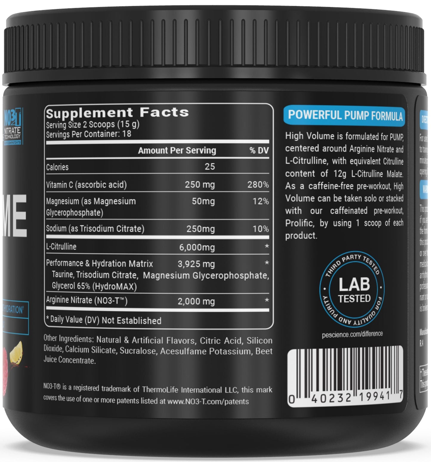 PEScience High Volume Stim-Free Pre-Workout 