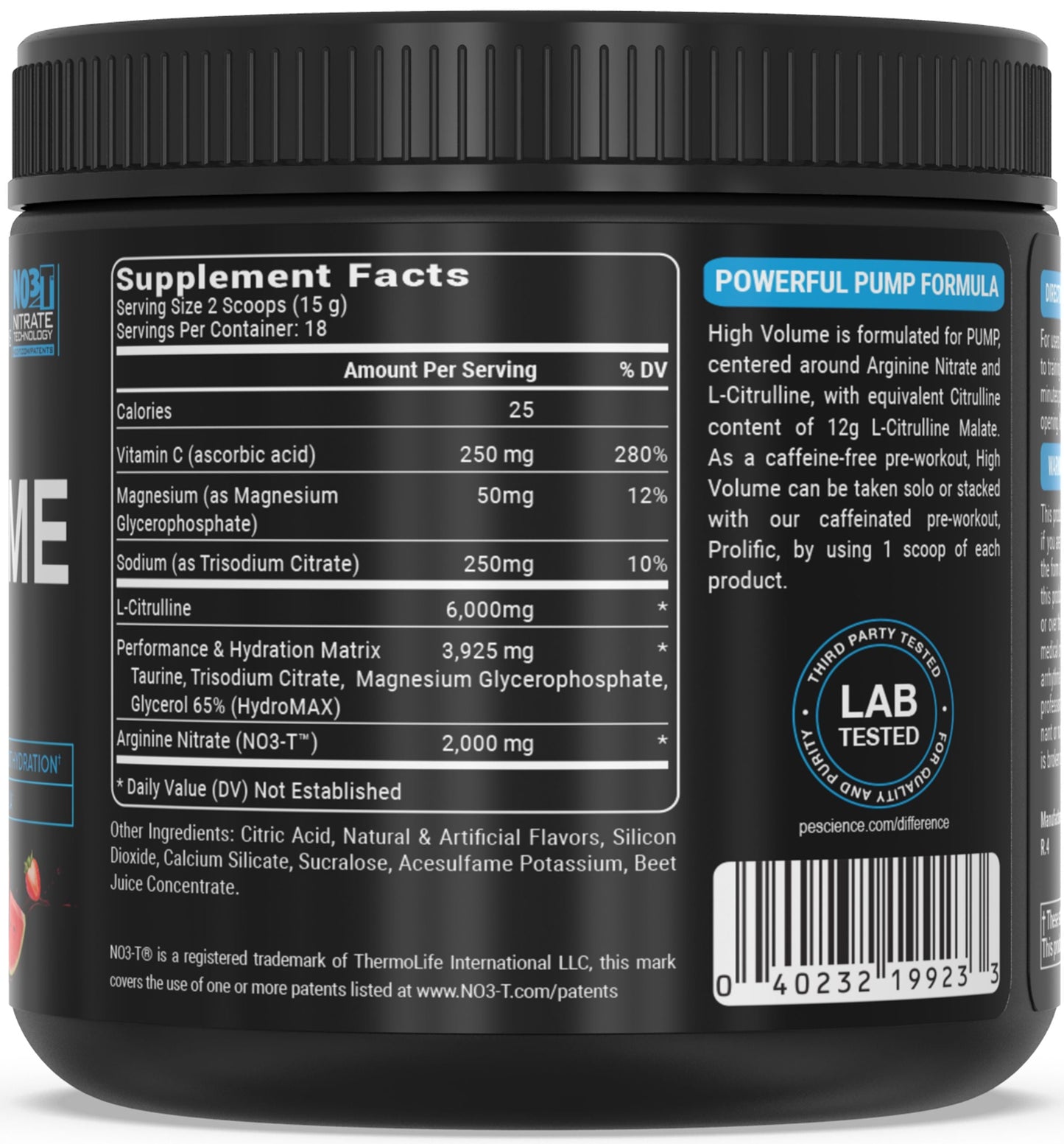 PEScience High Volume Stim-Free Pre-Workout 