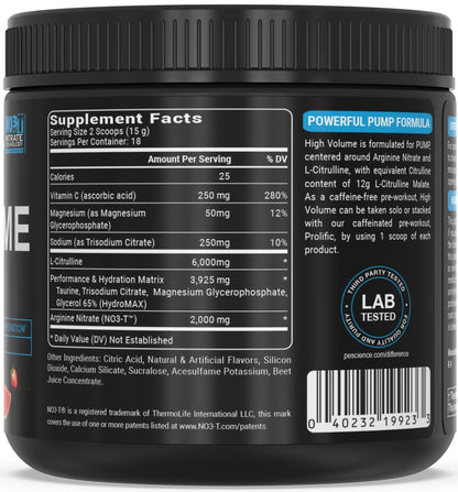 PEScience High Volume Stim-Free Pre-Workout 