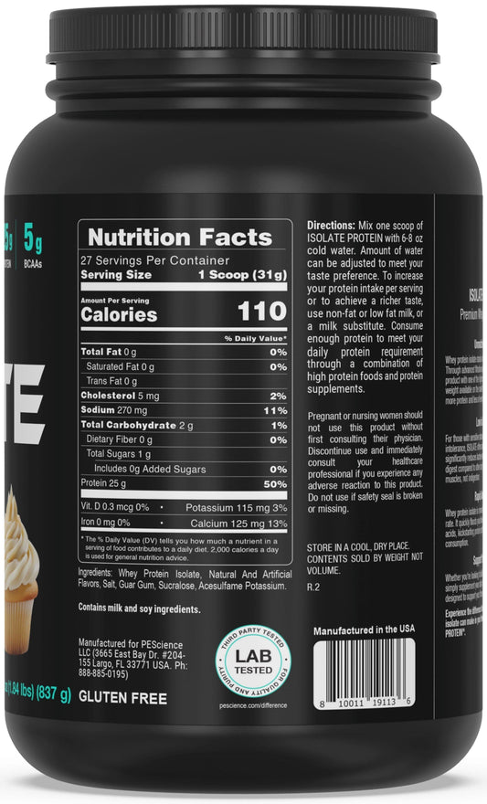 PEScience ISOLATE Protein - Vanilla Cupcake 
