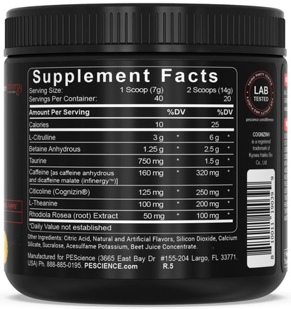 PEScience Prolific Pre-Workout 