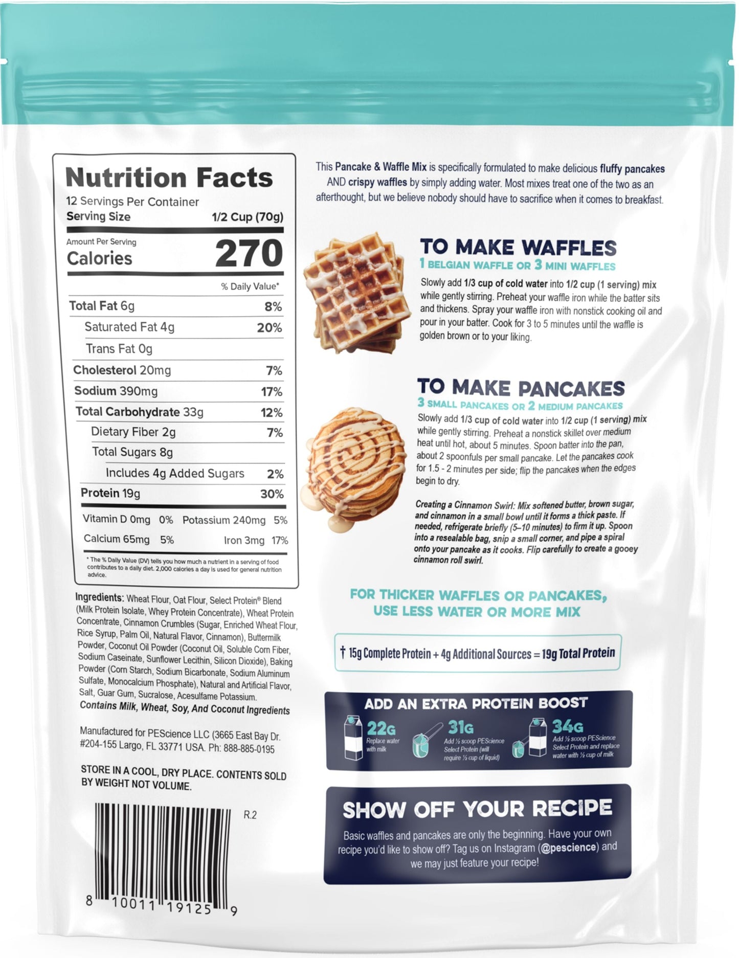 PEScience Protein Pancake & Waffle Mix 