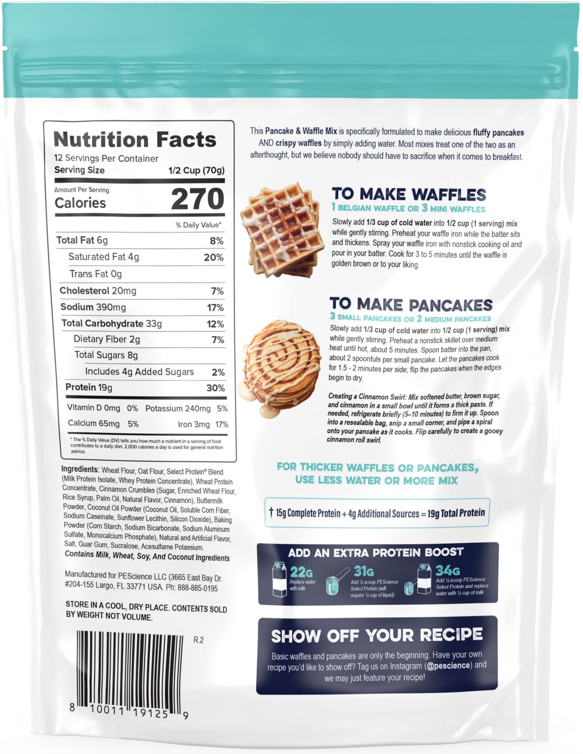PEScience Protein Pancake & Waffle Mix 