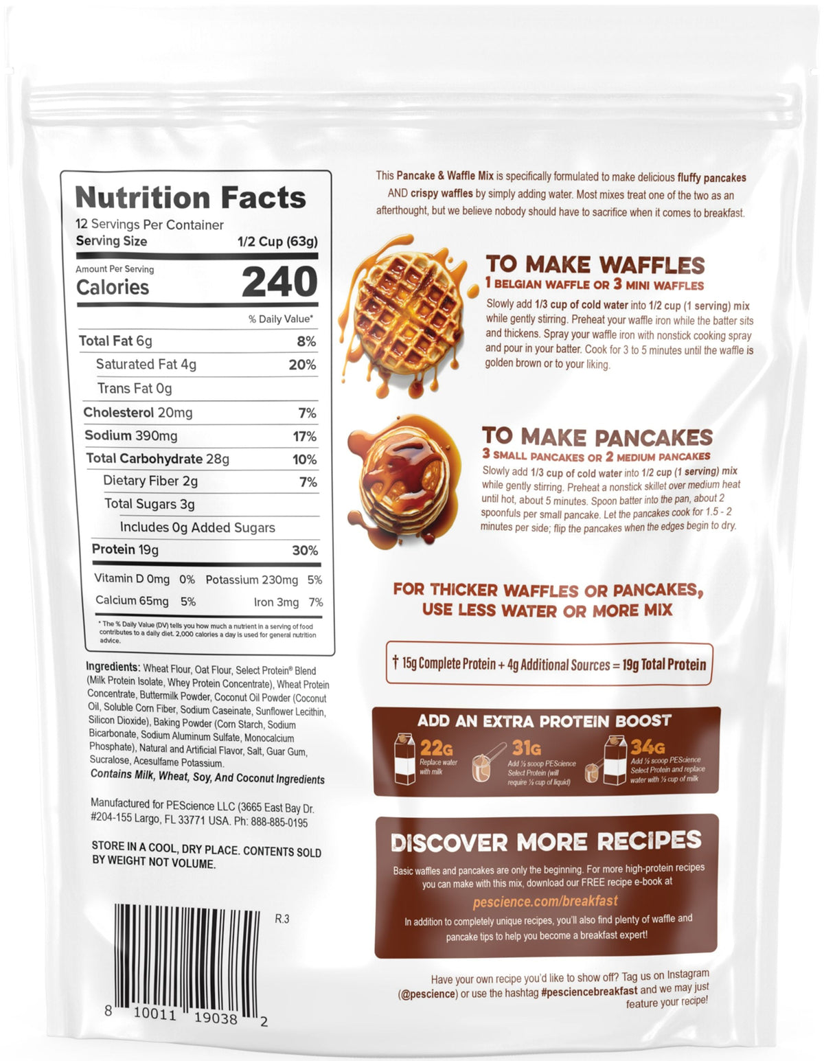 PEScience Protein Pancake & Waffle Mix 