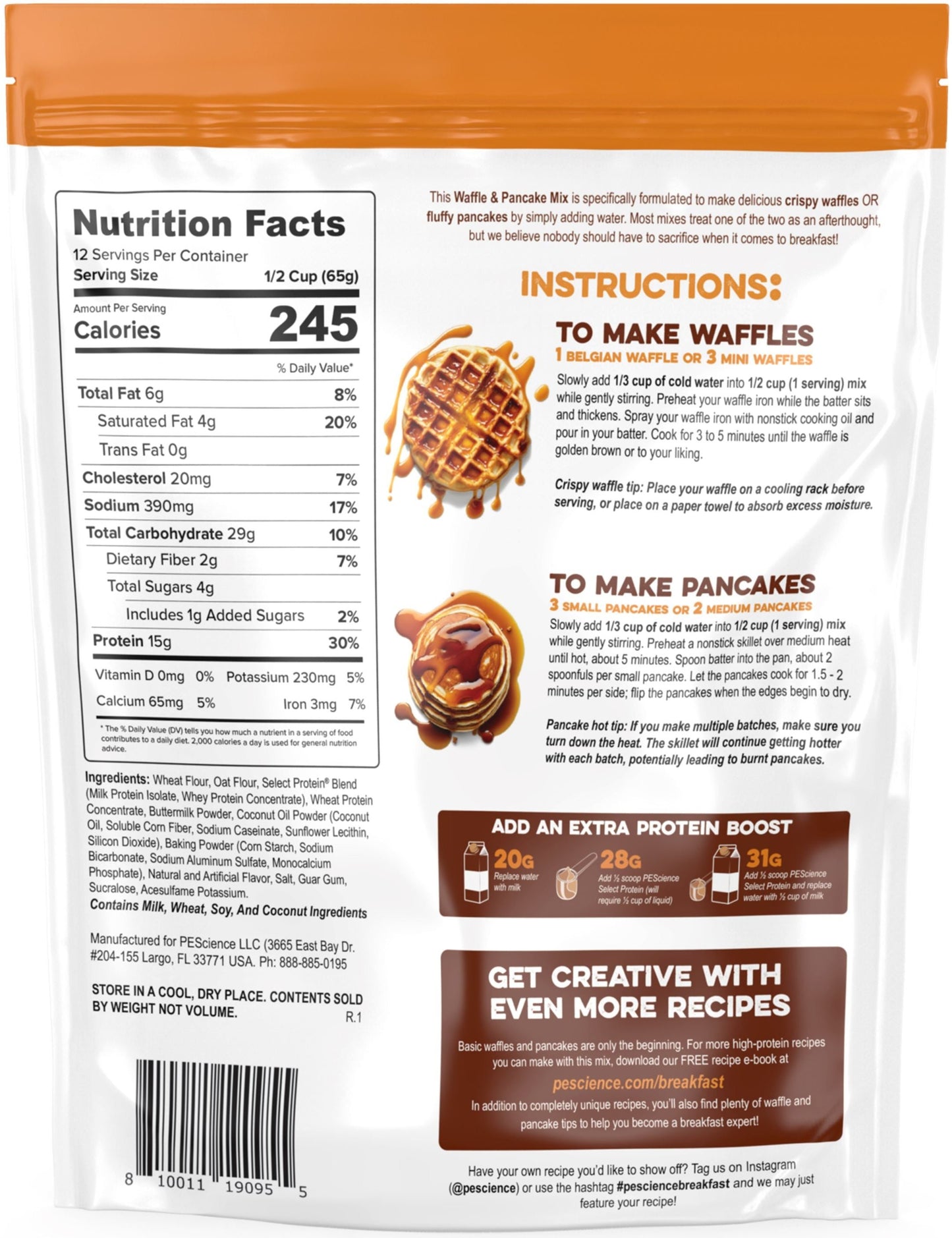 PEScience Protein Pancake & Waffle Mix 