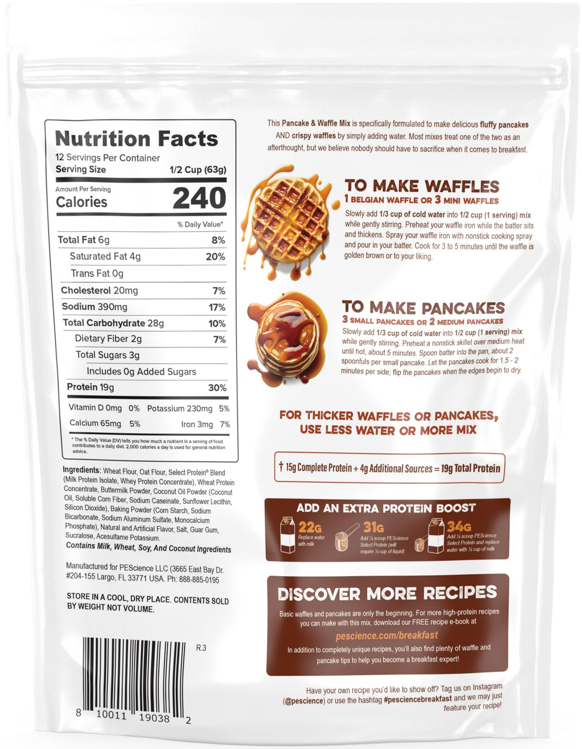 PEScience Protein Pancake & Waffle Mix 