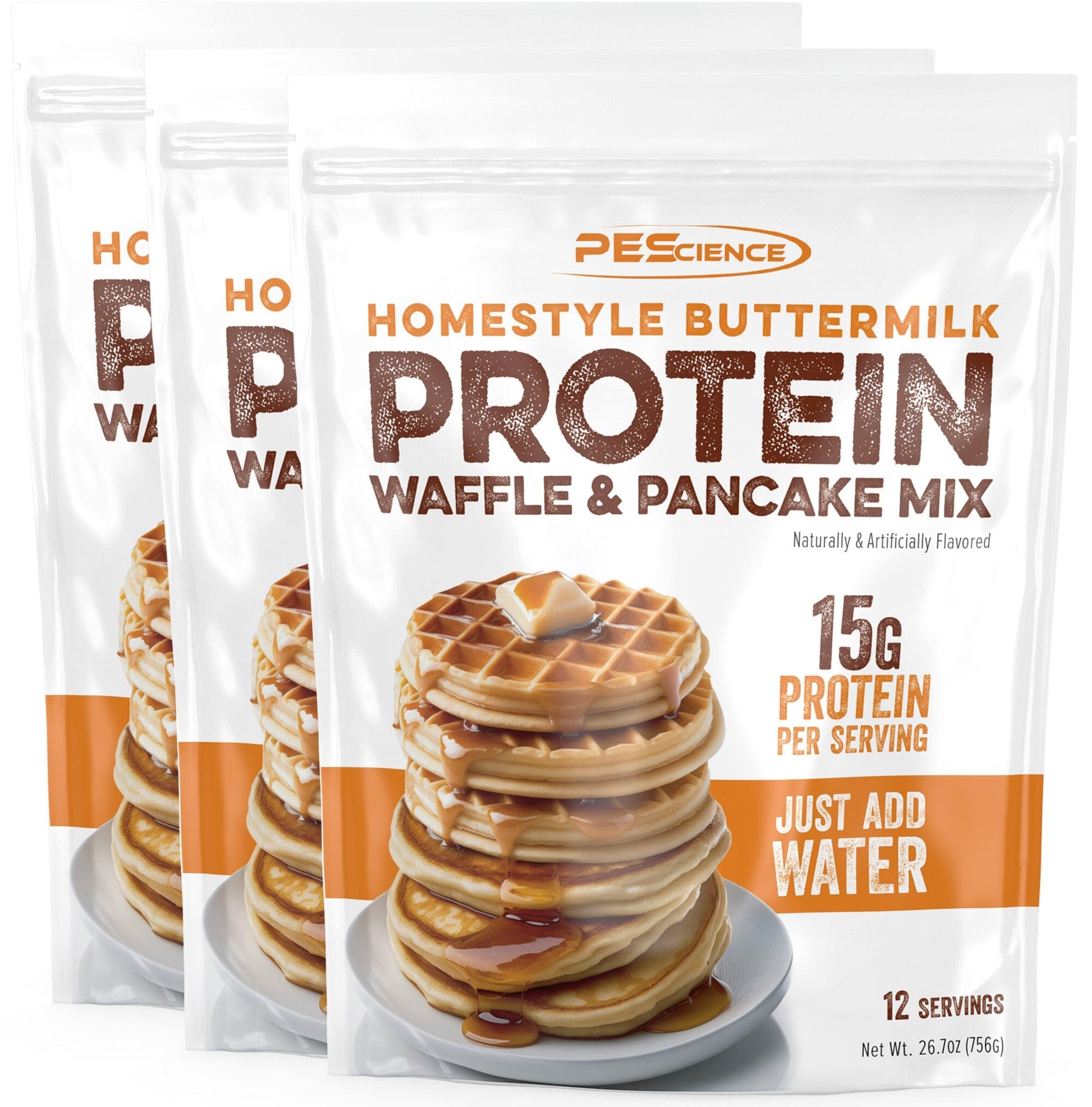 Protein Pancake & Waffle Mix Baking Mixes PEScience Buttermilk 36 