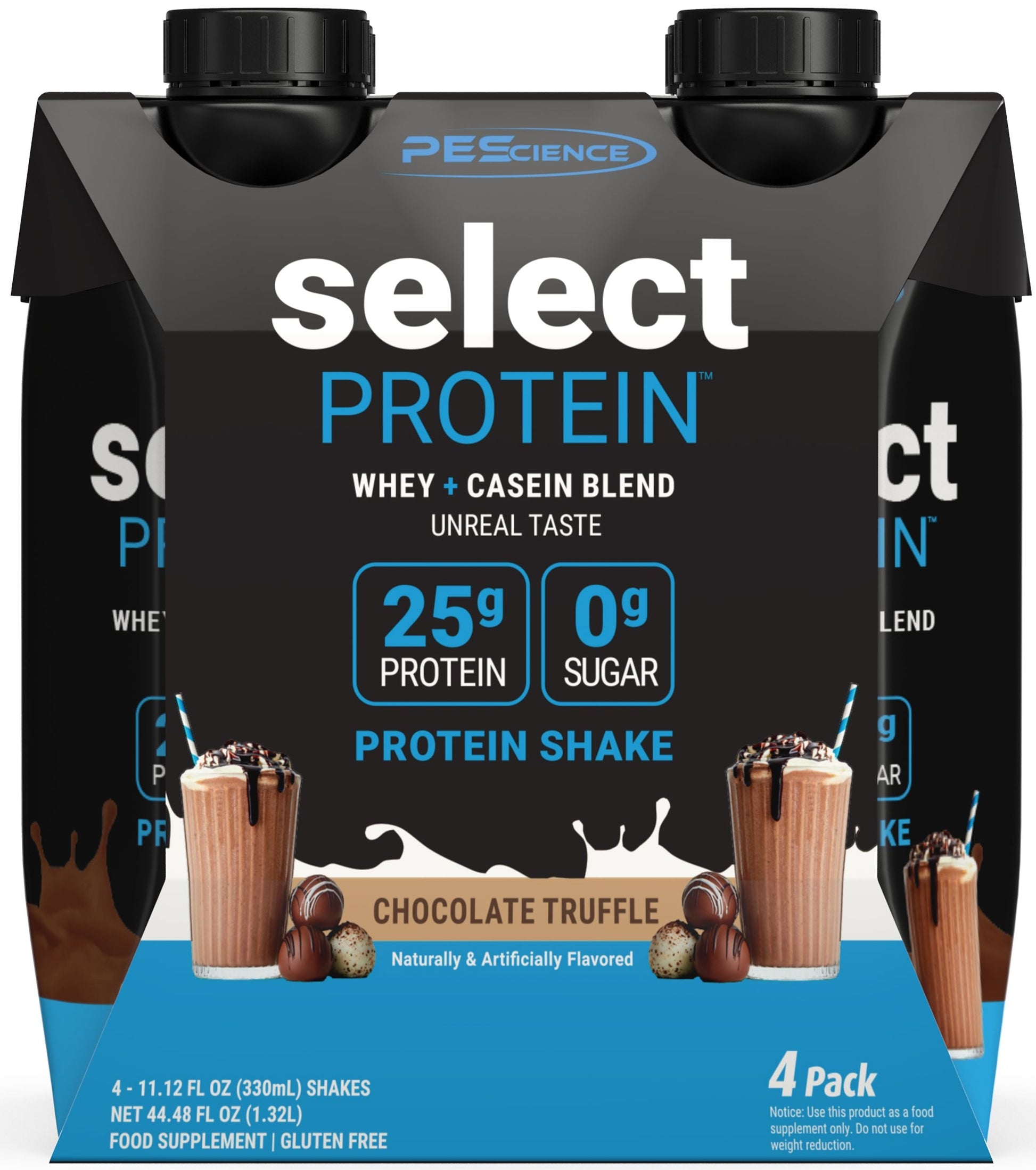 PEScience Select Protein chocolate truffle flavor packaging
